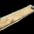 Archaeological Excavation Site With Dug Trenches And Ancient Remains On Dirt Ground