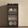 Haier Black Kitchen Appliance With Transparent Door For Bowls Wine Glasses Plates Knives