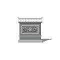 Traditional Garden Wall Design With Ornate Roof And Relief Carvings On Brick Base