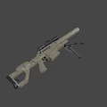 Advanced High Precision Beige Sniper Rifle Featuring Scope Bipod And Tactical Design 3d model