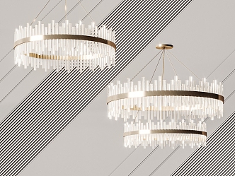 Modern chandelier 3d model