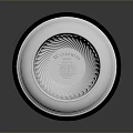 Silver Trophy Sculpture With Detailed Carved Design And Layered Base
