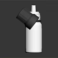 White Plastic Dropper Bottle With Black Screw Cap And Narrow Nozzle For Daily Use