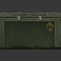 Military Style Durable Green Storage Box With Metal Latches And Yellow Label