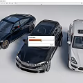 Luxury Cars Collection Featuring Black Sedan SUV And White Sports Vehicle