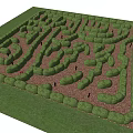 Outdoor Play Equipment Featuring Green Hedge Maze For Kids Fun Exploration Activity