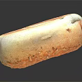 Freshly Baked Golden Sesame Bagel With Crispy Surface And Central Hole On Black Background 3d model