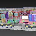 Colorful Indoor Playground Equipment With Cartoon Themed Slide Ball Pit And Climbing Structures