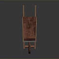 Wooden Wheelbarrow Garden Transport Equipment With Large Wheel And Metal Supports