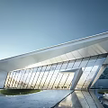 Modern Sales Office Architecture Exhibition Art Gallery Architecture 3d model