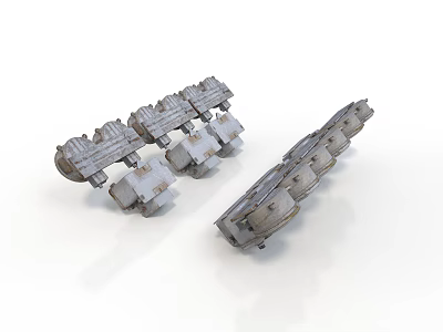Industrial Equipment Mechanical Components With Metal Structure And Precision Engineering Design 3d model