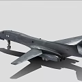 Gray Military Fighter Jet Featuring Extended Wings Tail and Landing Gear