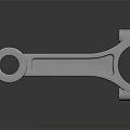 Metal Connecting Rod With Shiny Surface And Hollow Ends For Mechanical Applications