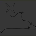 Abstract Computer Components with Wire Connections and Interface in Minimalist Gray Background