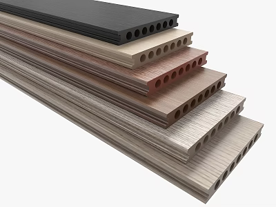 Different Types of Wooden Flooring Planks Stacked in Various Colors for Home Interior 3d model