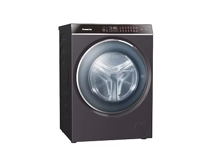 Modern Front Loading Washing Machine With Sleek Design And Clear View Door 3d model