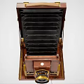 Vintage Large Format Wooden Bellows Camera Design Elements in Modern Smartphone Digital Products