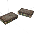 Vintage Ornate Decorative Boxes With Carved Patterns And Colorful Borders
