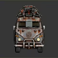 Rusty SA Logo Van With Spikes On Front And Tanks On Roof Weapon Device