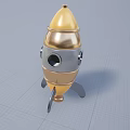 Smart Machine Rocket Shaped Design With Gold And Silver Exterior Dome Top Base Stands