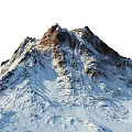 Garden Landscape Featuring Snowy Mountain Peaks And Snow Covered Natural Scenery