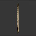 Natural Wooden Fan Shaped Hanging Decor With Radial Pattern And Beige Finish