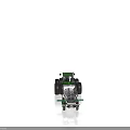 Green Agricultural Tractors With Yellow Wheels And Seeder Attachments For Farming