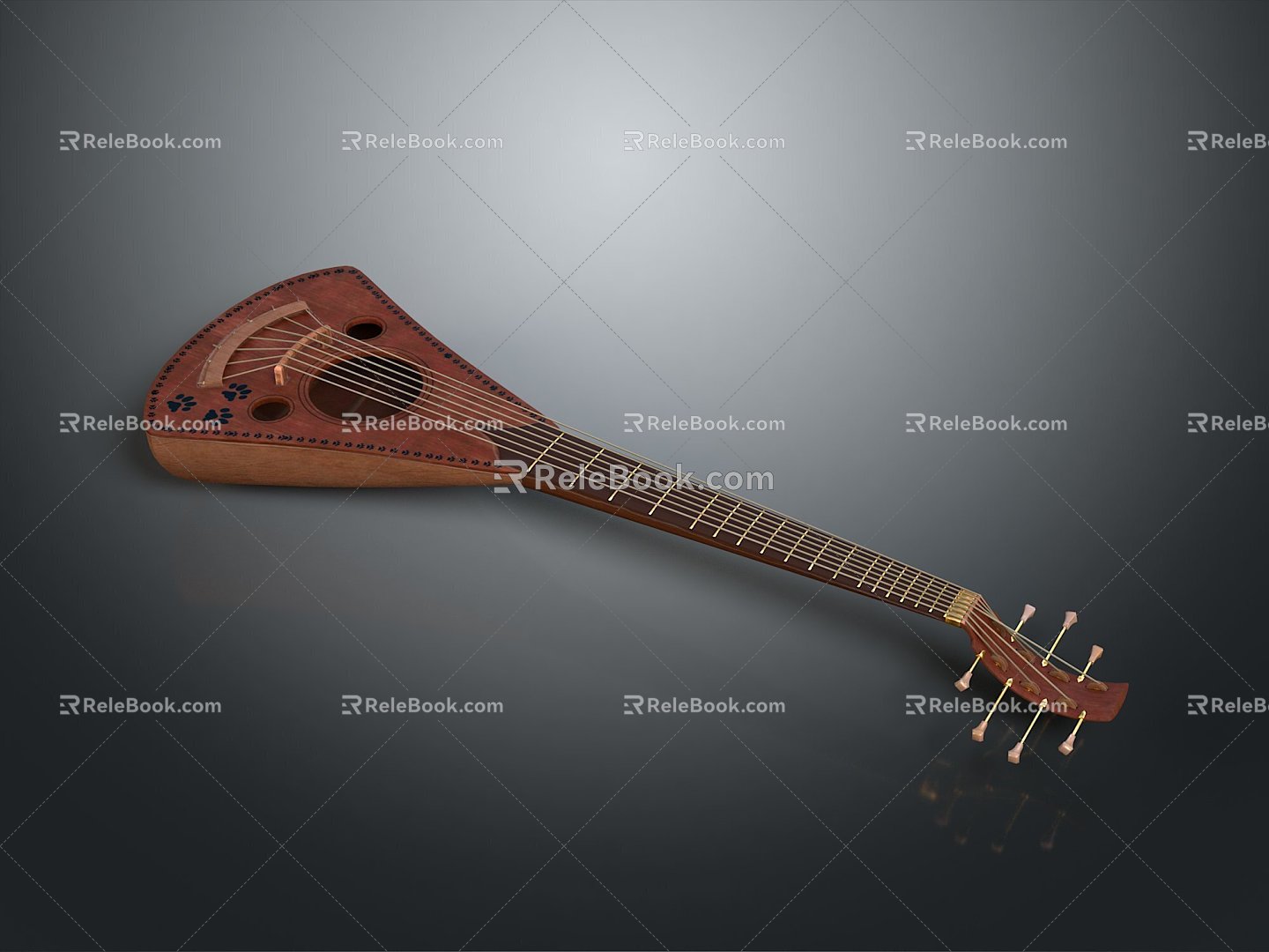 Erhu Drum Pipa Music Equipment Music Equipment Equipment Equipment Equipment Equipment Equipment 3d model