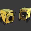 MASTER Yellow Industrial Heater Equipment With Wheels Fan And Air Outlet