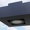 Modern Black Downlight Spotlight With LED Light Source And Sleek Ceiling Design 3d model