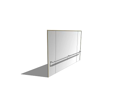 Modern Wall Mounted Full Length Framed Mirror With Sleek Frame For Home Decor 3d model