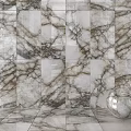 Modern Beige Brown Marble Tiles With Natural Veining For Wall Cladding Design 3d model