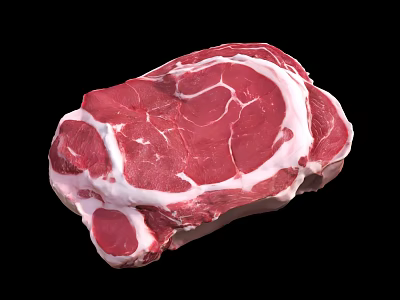 Premium Fresh Raw Beef Meat With Marbled Fat And Tender Texture 3d model