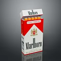 Marlboro Filter Cigarette Pack With Red White Design And New Generation Taste