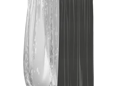 Double Layer Sheer Gauze And Dark Fabric Curtains For Home Window Decoration 3d model