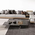 Modern Sofa Coffee Table Combination Miloti Sofa Combination 3d model
