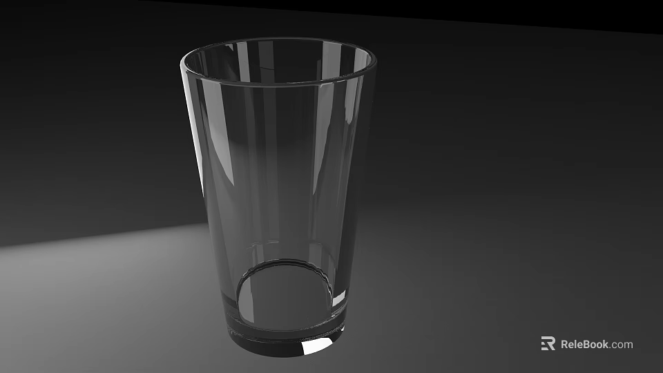 Transparent Glass Cup With Clear Body And Smooth Surface For Everyday Use 3d model 