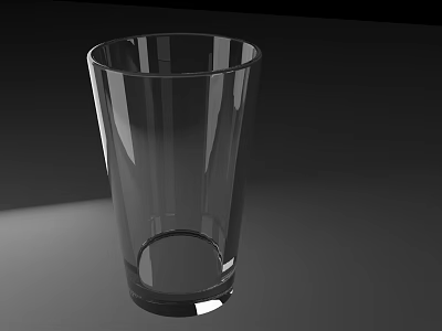 Transparent Glass Cup With Clear Body And Smooth Surface For Everyday Use 3d model