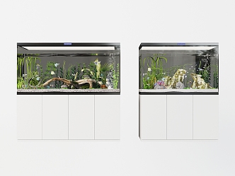 Fish Tank Ornamental Fish Tank Aquarium Tropical Fish Golden Dragon Fish Tank Cabinet Decorative Cabinet 3d model