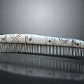 Traditional Light Colored Comb With Decorative Patterns And Fine Teeth For Daily Use 3d model