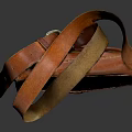 Vintage Style Brown Leather Pouch With Flap Closure And Stitched Detail