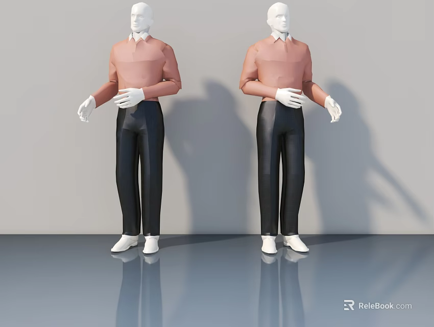 Sleek Modern Swing Door with Sturdy Frame and Smooth Opening Mechanism 3d model