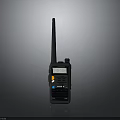 Black Portable Walkie Talkie With Long Antenna Digital Display And Control Buttons