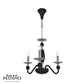 Classic Black Chandelier With Candle Style Bulbs And Multiple Arms For Interior Decor