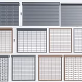 Various Design Roller Shutters With Different Colors And Patterns For Exteriors 3d model