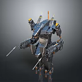 Futuristic Armored Mechanical Creature With Multiple Legs And Weapon Systems