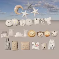 Cute Animal Shaped Decorative Cushions With Star Moon And Various Animal Designs