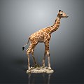 Giraffe Low Model Giraffe African Animal Toy Giraffe Muppet Toy Animal Cartoon Giraffe 3d model