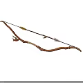 Traditional Wooden Bow and Arrow Handcrafted Archery Weapon with Classic Design