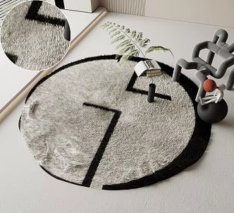 Round carpet 3d model